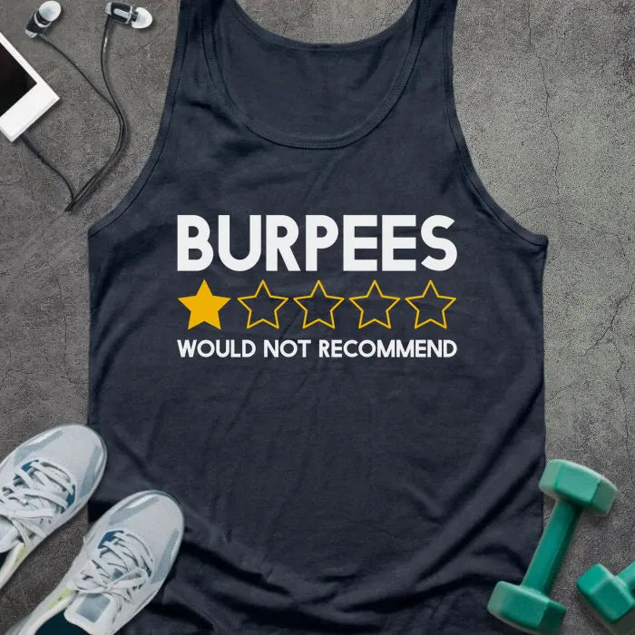 Tank Top XS / Navy Burpees Review Tank