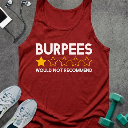 Tank Top XS / Red Burpees Review Tank