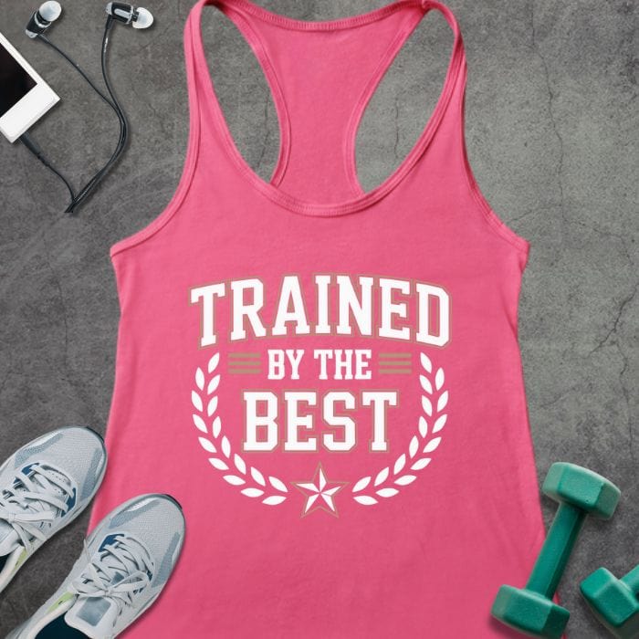 Tank Top XS / Solid Hot Pink Trained By The Best Tank