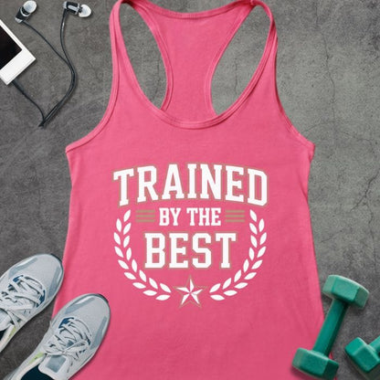Tank Top XS / Solid Hot Pink Trained By The Best Tank