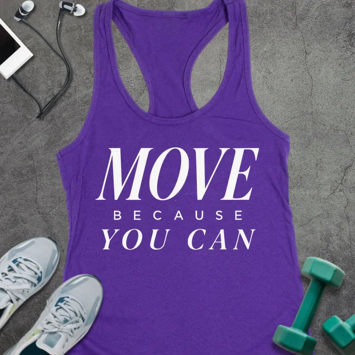 Tank Top XS / Solid Purple Rush Move Freely Racer Tank