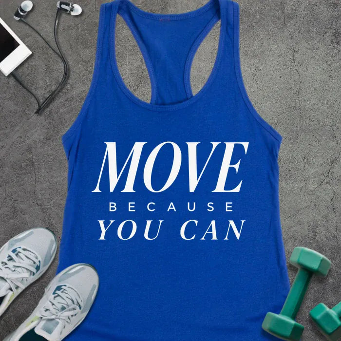 Tank Top XS / Solid Royal Move Freely Racer Tank