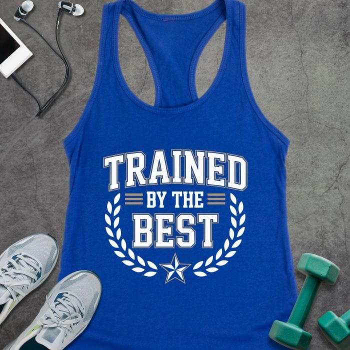 Tank Top XS / Solid Royal Trained By The Best Tank
